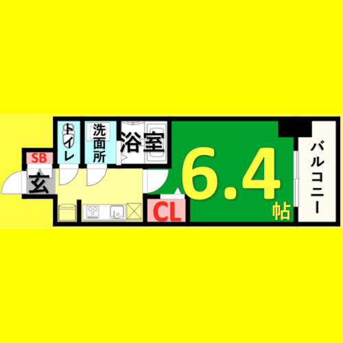 アステリ鶴舞トゥリア　名古屋市賃貸　仲介手数料無料の間取り