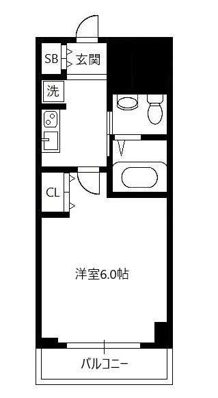 エステムプラザ難波ＷＥＳＴⅡプレディアの間取り