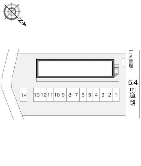 レオパレス古市場２の区画図