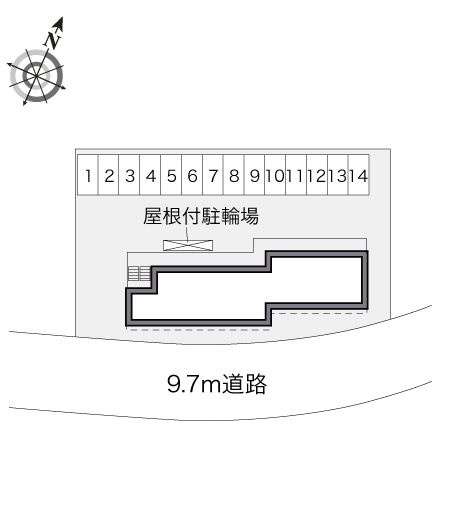 レオパレスバンビーノ花輪の区画図