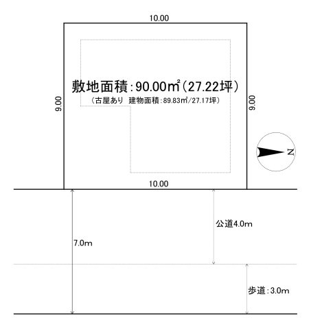三郷市　岩野木　売地　全1区画のその他|土地図です