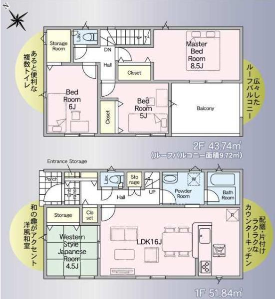 古河市中田第6　新築戸建　2号棟