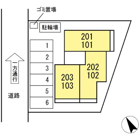 アムール・シェモア　　刈谷市近郊の賃貸ならクラスホーム刈谷店の区画図