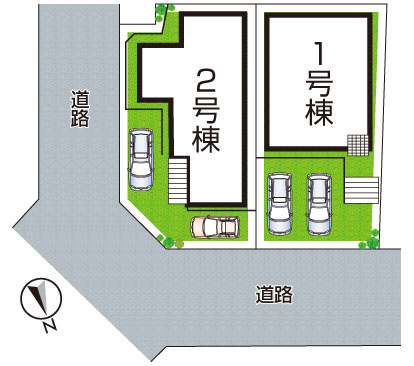 13日(土)14日(日)現地見学可能！神戸市北区鈴蘭台北町　全2邸の区画図|全２区画