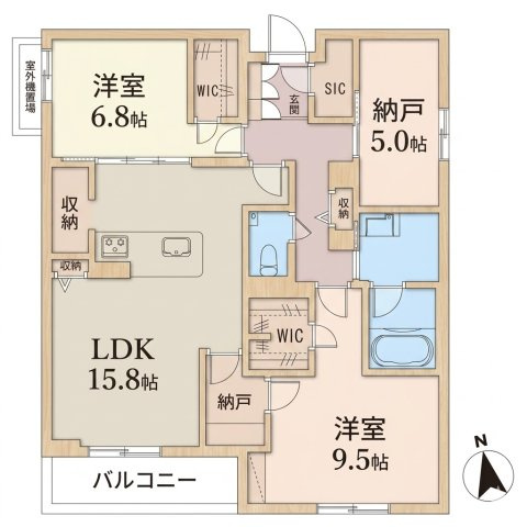 シャーメゾン　阪南　ガーデンの間取り