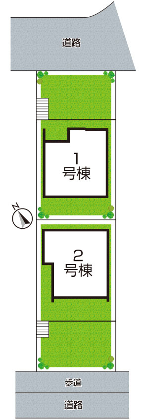 宇治市明星町　第2期　新築一戸建ての区画図|全2区画