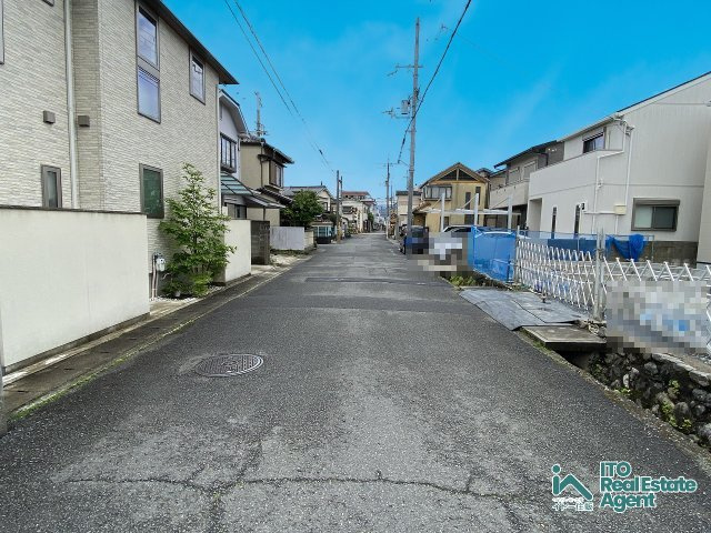 一乗寺松田町 新築戸建の前面道路含む現地写真