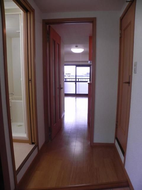 ホワイト　ウッドの玄関