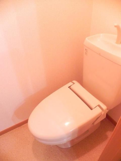 ホワイト　ウッドのトイレ