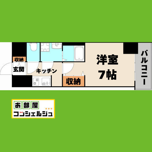 S-RESIDENCE鶴舞駅前の間取り
