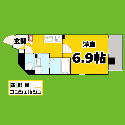 KマンションつるまいⅡの間取り