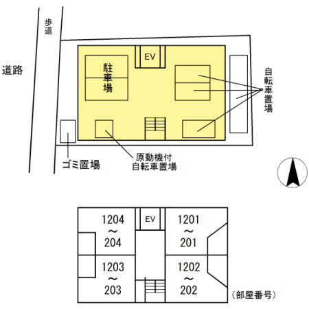 ＧＲＡＮＤＵＫＥ東別院creaの区画図