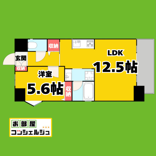 セレニティー名駅の間取り