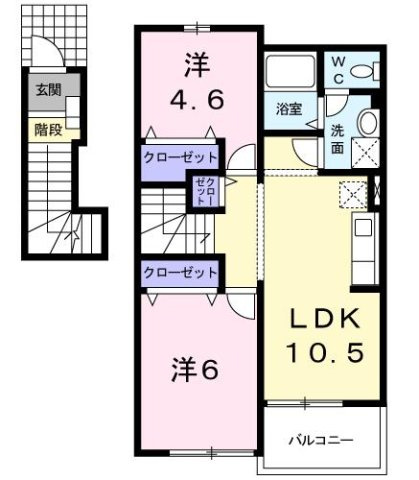 エスポワール吉田Ⅲの間取り