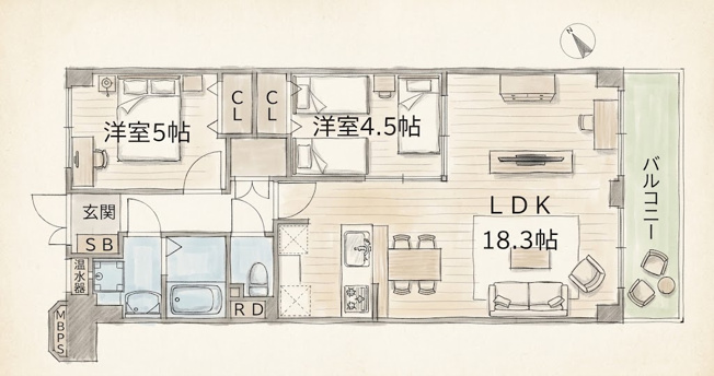 【間取り】 | 豊中北コーポラス | エイブルにて取扱い可能な住宅ローンは、全部で10種類以上！お客様にピッタリの住宅ローンを当社のFPよりご案内させて頂きます。住宅ローンのご相談だけでも、お気軽にご相談下さいませ。