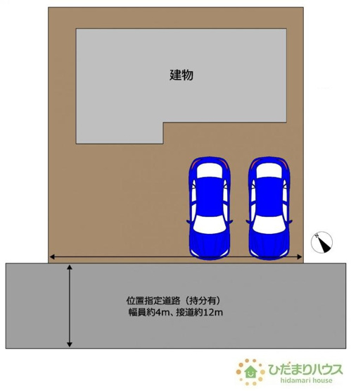 【区画図】 | 阿見町うずら野2丁目　中古戸建 | カースペース2台分確保！