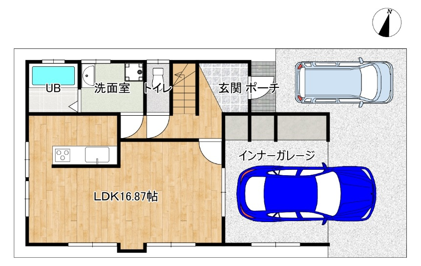 新潟市中央区大島の区画図