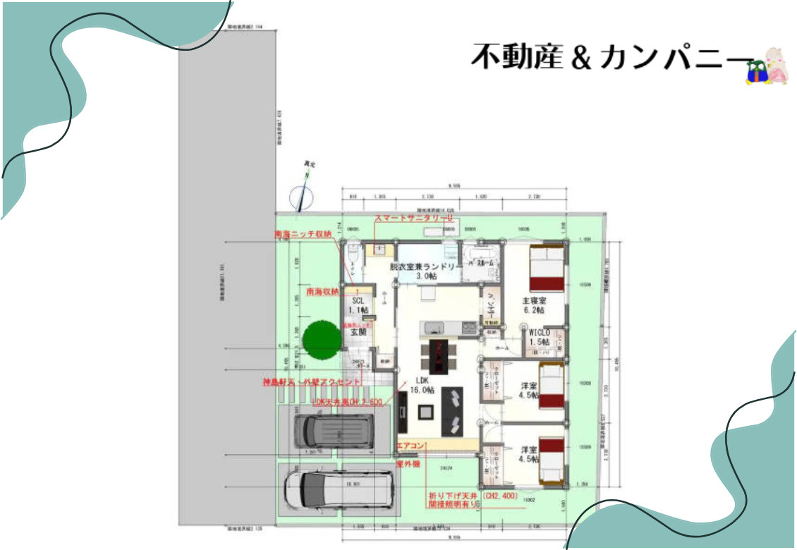 西条市喜多川の新築のおうち3号地　西条市喜多川新築戸建の区画図
