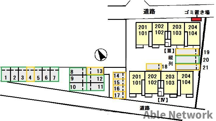 フォンテーヌⅢの区画図