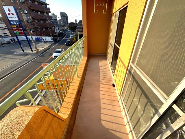 津田コーポのバルコニー