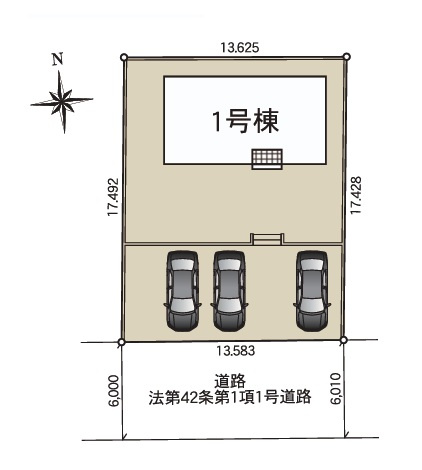 Cradlegarden　 北茨城市中郷町日棚　第1　限定1棟！の前面道路含む現地写真|敷地面積ゆったり約71坪。並列駐車可能です。気になる他の物件と合わせての現地ご案内も可能です。お気軽にお問い合わせください。

