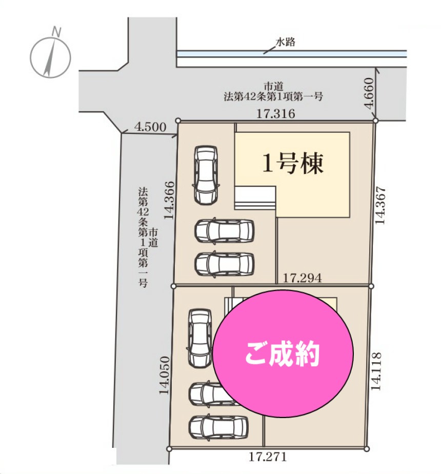 【新築戸建】第2前橋女屋　の区画図|■区画図