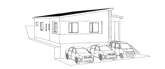 佐伯区城山2丁目　№108の完成予想図|駐車３台可
（車種による）