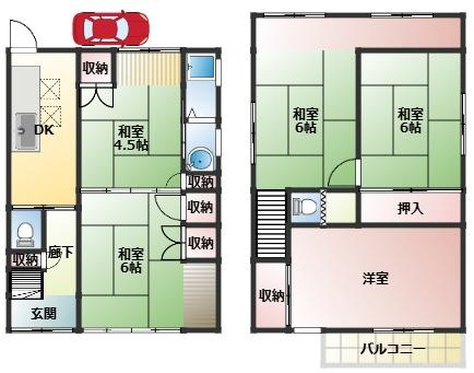 【間取り】 | 羽曳野市南恵我之荘　中古戸建