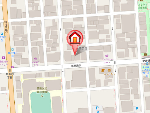 ＸＥＢＥＣ錦糸北斎通りの地図