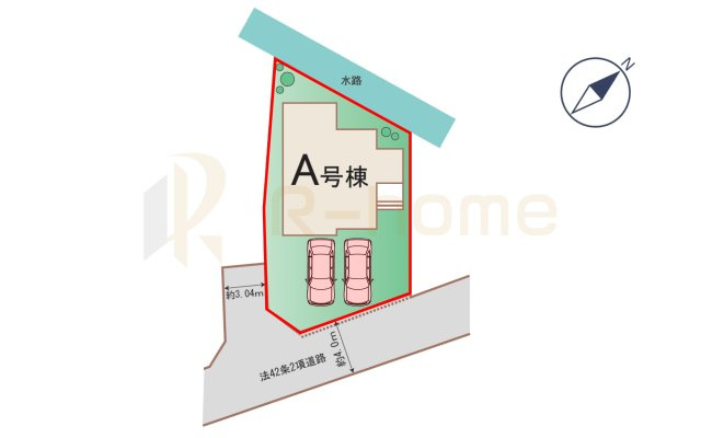 石岡市石岡　新築戸建て　1号棟の区画図|大きなお買い物だからこそ、メリット・デメリットを伝えさせて頂きます。
R-homeにお任せください♪