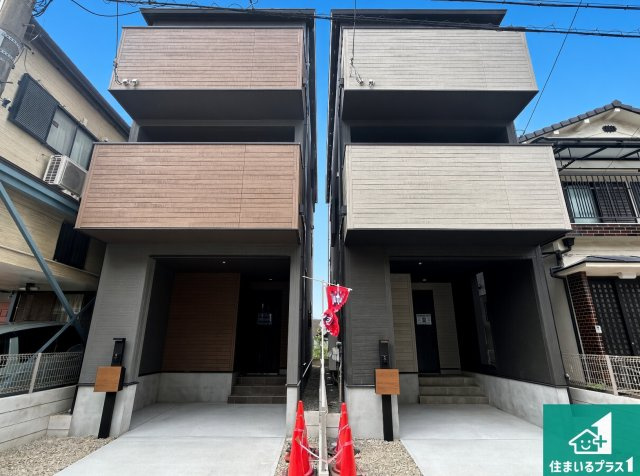 大阪市西淀川区中島　第12期　新築一戸建ての外観|安心の10年保証！外観を美しく保ち、雨水で汚れを落とします！気になることがありましたら、お気軽にお問い合わせください！