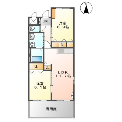 アヴァンティ一条の間取り