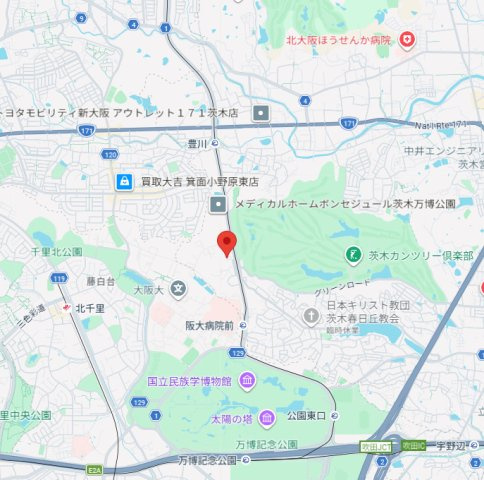 Chaton美穂ヶ丘の地図