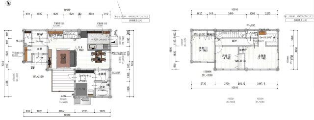 南国市大そね　2号棟　サウナ室付き　新築戸建　（全2区画）　の間取り|3LDK+WIC+土間収納+サウナ付き