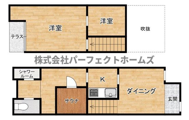 長尾元町6丁目テラスハウス　賃貸の間取り