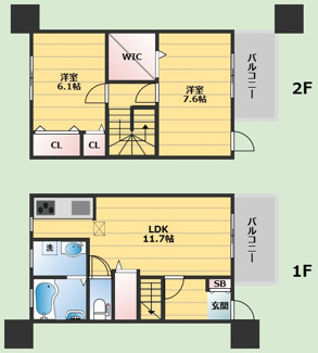 【間取り】 | ヴィラージュ刀根山Ⅲ