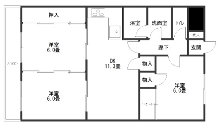 プラージュ宝町の間取り