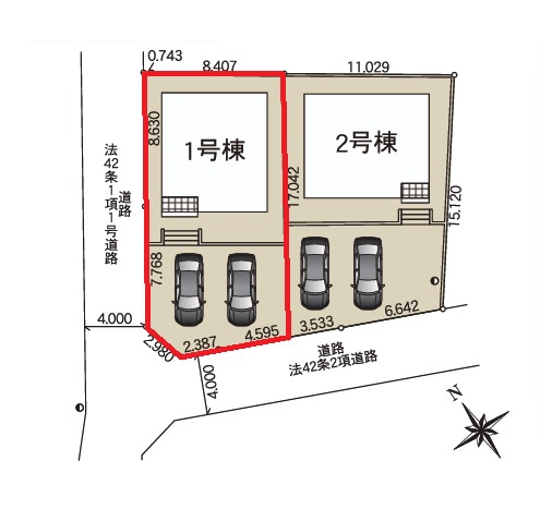 Cradlegarden　 日立市川尻町　第7　1の前面道路含む現地写真|敷地面積約48坪。並列駐車可能です。気になる他の物件と合わせての現地ご案内も可能です。お気軽にお問い合わせください。

