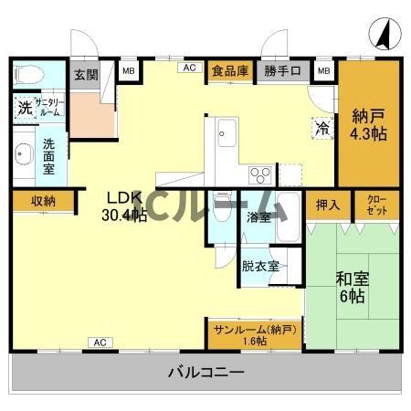 エクセレントコートＣ棟の間取り