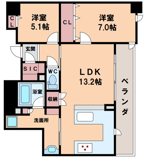 【間取り】 | フィオレ上本町