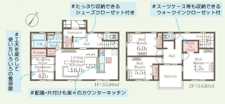 古河市中田第4　新築戸建　1号棟の間取り