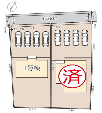 古河市中田第4　新築戸建　1号棟の区画図