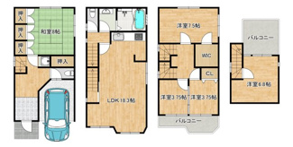 【間取り】 | 白鷺町３丁　中古一戸建