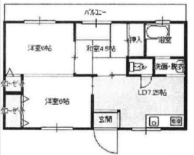 潮見が丘コーポラス　収益の間取り