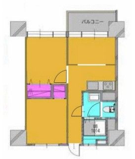 高田馬場住宅の間取り|間取りです。