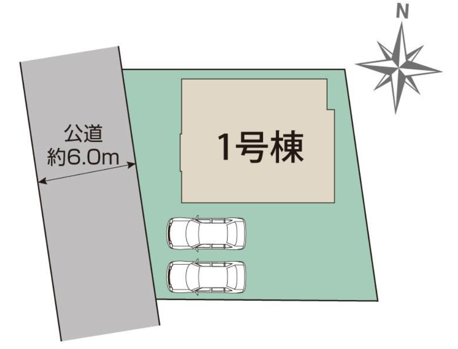 ブルーミングガーデン宇都宮市簗瀬町の区画図|敷地面積：186.96㎡　接道：西側6.0ｍ(公道)