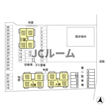リュミエールＣの区画図