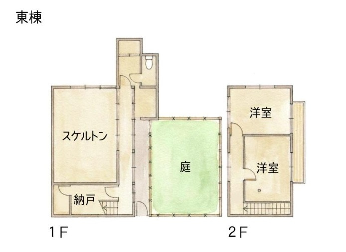 百万遍 市中の⼭居 商いの町家の間取り