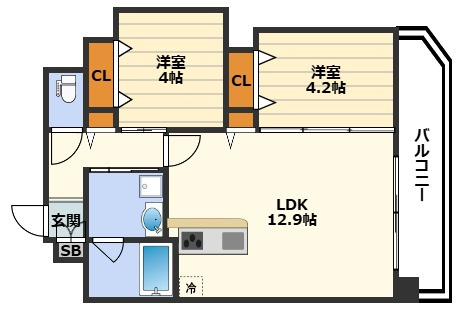 スプランディッド梅田WESTの間取り