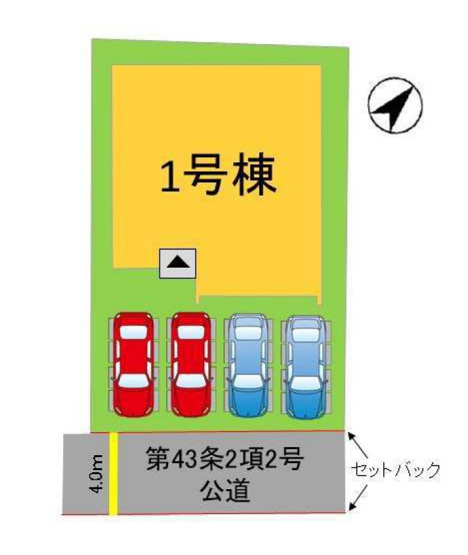 【区画図】 | 糟屋郡須恵町佐谷8期・平屋　1号棟（全1棟）【仲介手数料無料・0円】 | 区画図です。1号棟